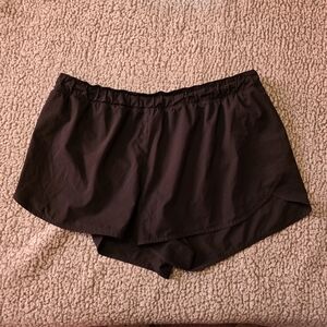Women’s Black Athletic Layered Shorts 2X